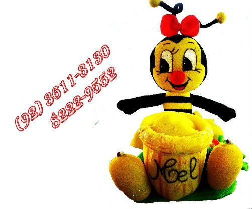 Abelhinha com pote de mel